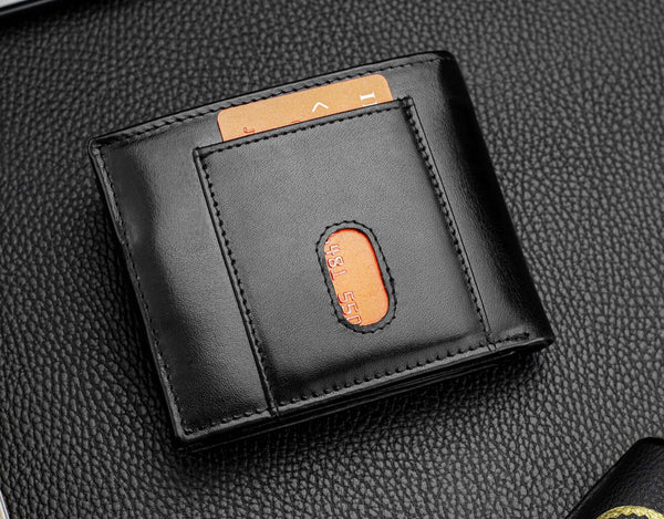 Vīriešu īstas ādas maks Stevens Z08-8888-R, RFID aizsardzība 