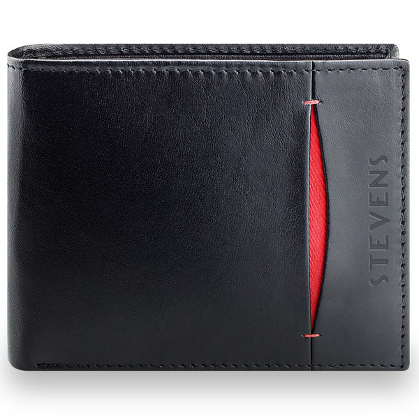 Vīriešu īstas ādas maks Stevens Z08-8888-R, RFID aizsardzība 