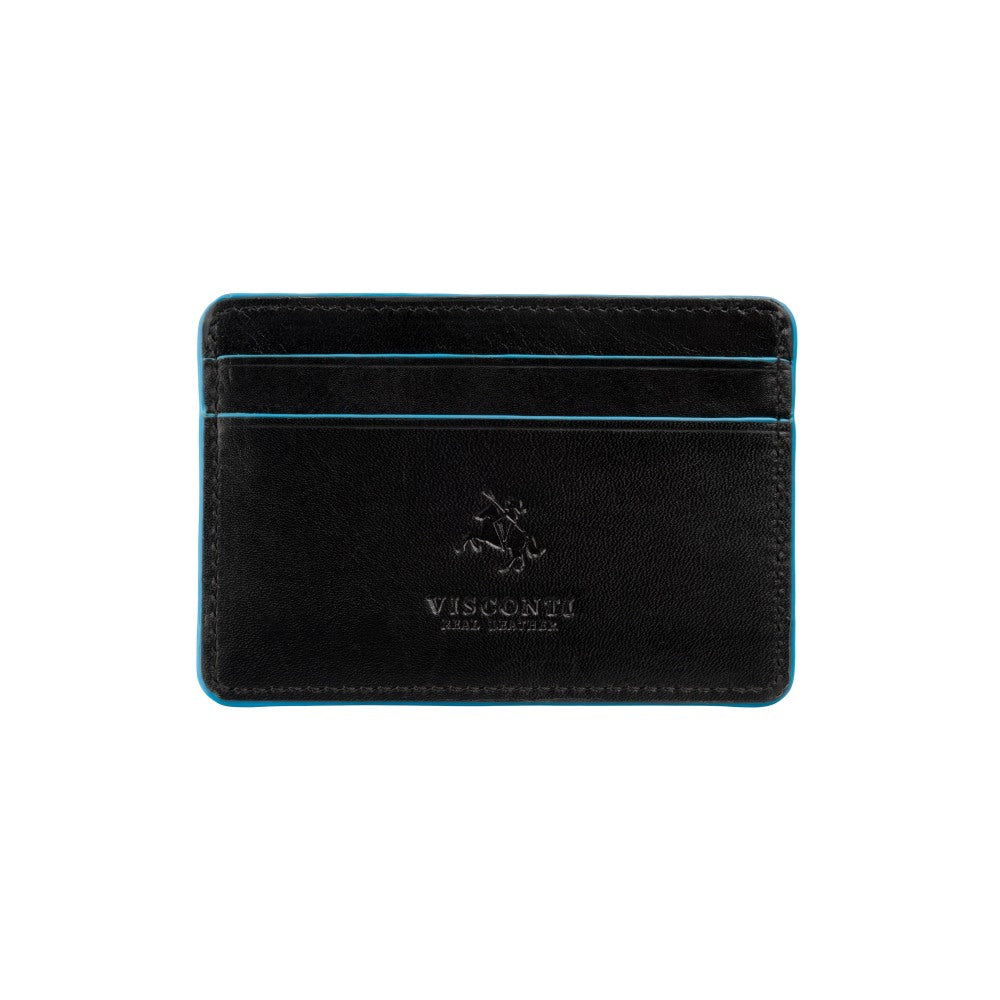 Vīriešu ādas karšu maks, Visconti Trento ALP90, melns, ar RFID aizsardzību
 S498