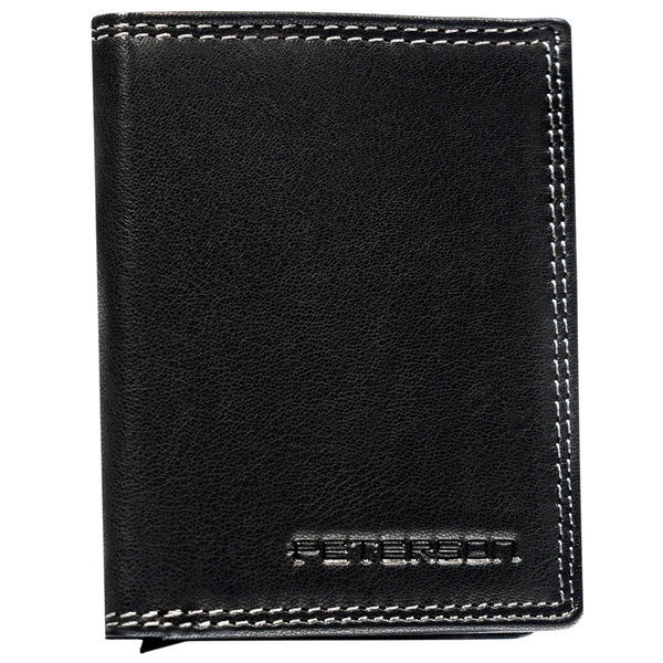 Vīriešu ādas maks, melns S151