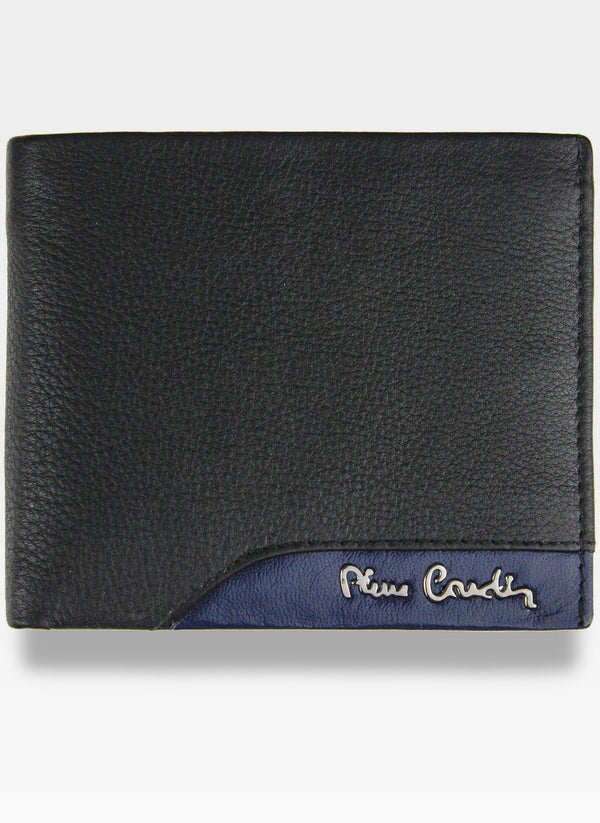Vīriešu ādas maks Pierre Cardin Tilak34 8824 melns + zils S448