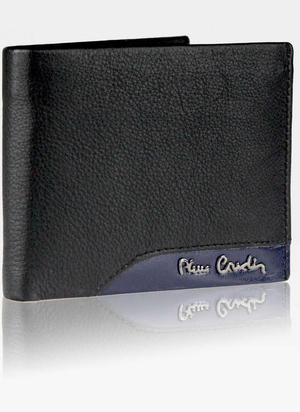 Vīriešu ādas maks Pierre Cardin Tilak34 8824 melns + zils S448