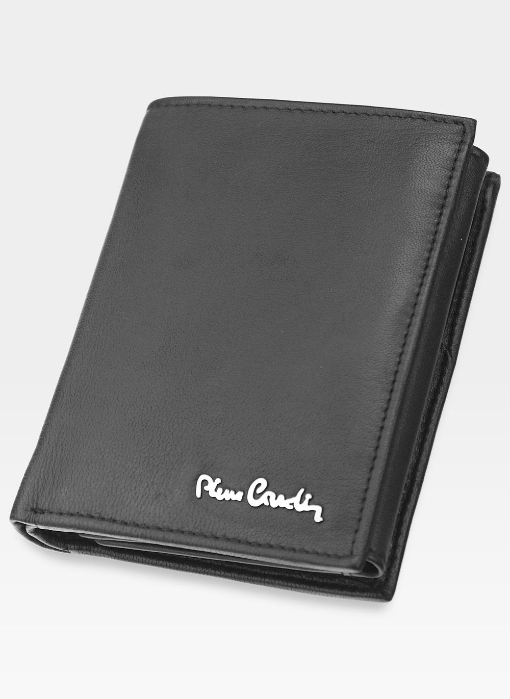 Vīriešu ādas maks Pierre Cardin Tilak58 326 melns ar RFID aizsardzību S436