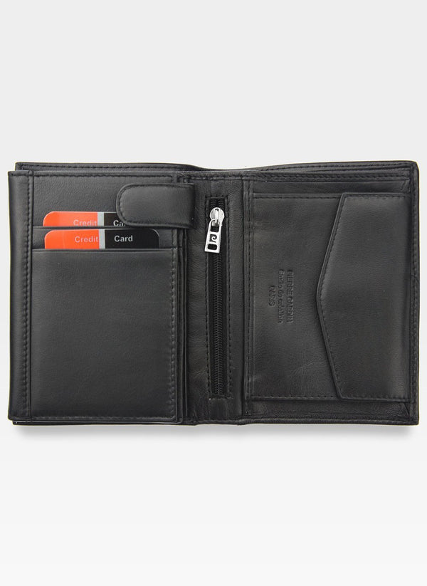 Vīriešu ādas maks Pierre Cardin Tilak58 326 melns ar RFID aizsardzību S436