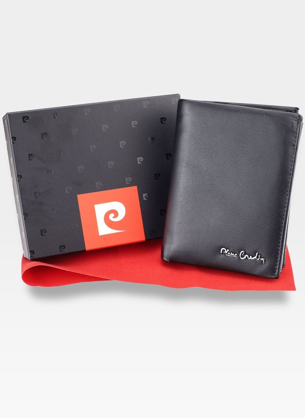 Vīriešu ādas maks Pierre Cardin Tilak58 326 melns ar RFID aizsardzību S436