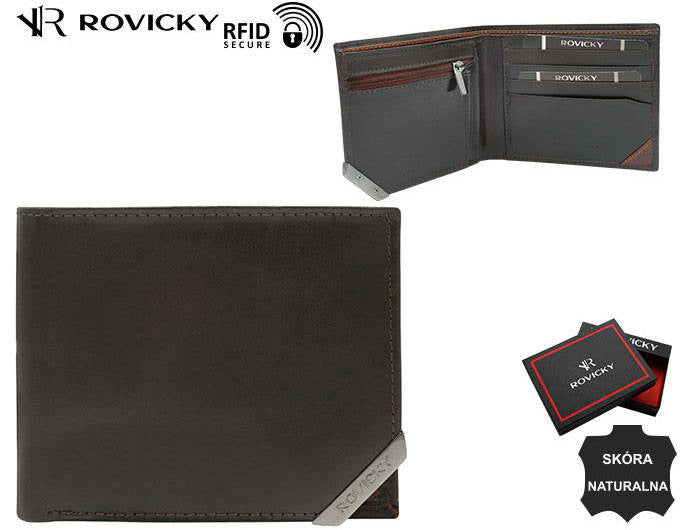 Vīriešu ādas maks Rovicky RV70 S231