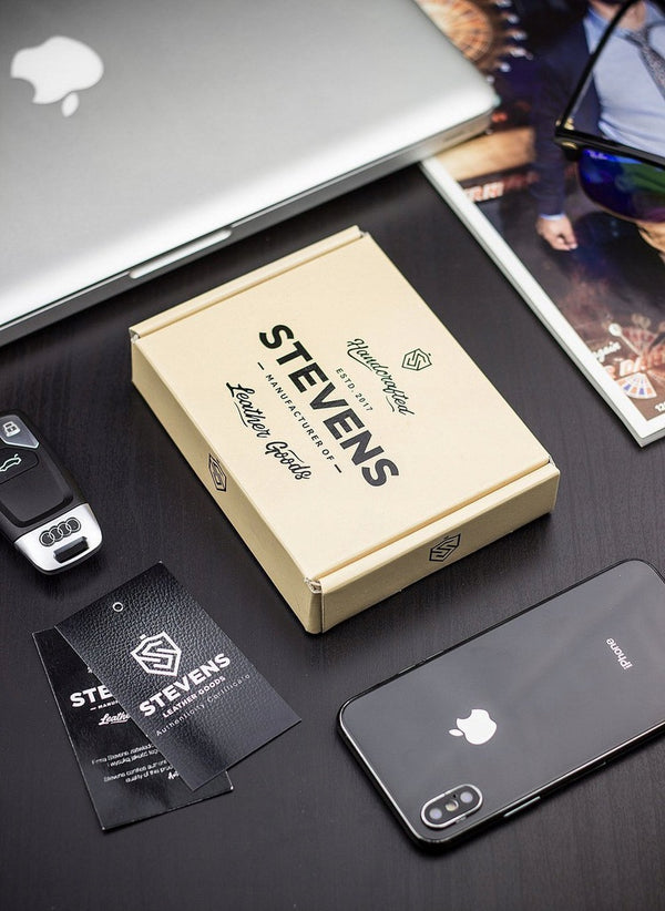 Vīriešu ādas maks STEVENS RFID S200