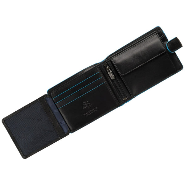 Vīriešu ādas maks, Visconti Morgex ALP93, melns, ar RFID aizsardzību
 S156