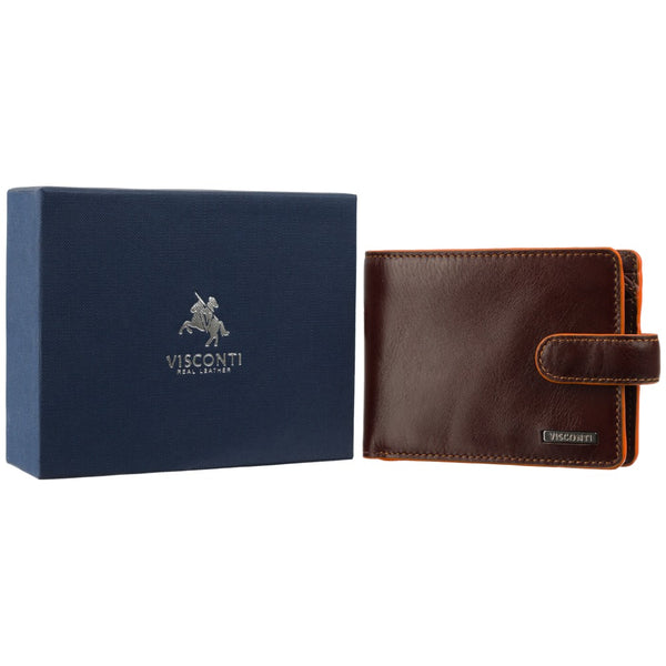 Vīriešu ādas maks, Visconti Morgex ALP93, brūns, ar RFID aizsardzību
 S155
