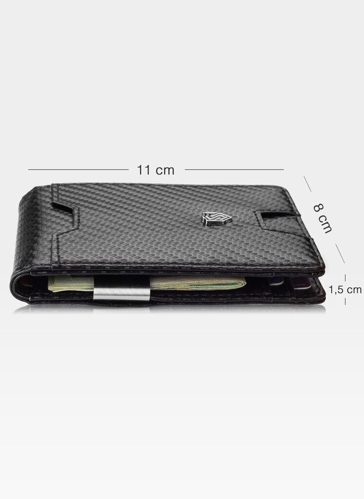 Vīriešu maks Stevens Rfid AirTag, melns