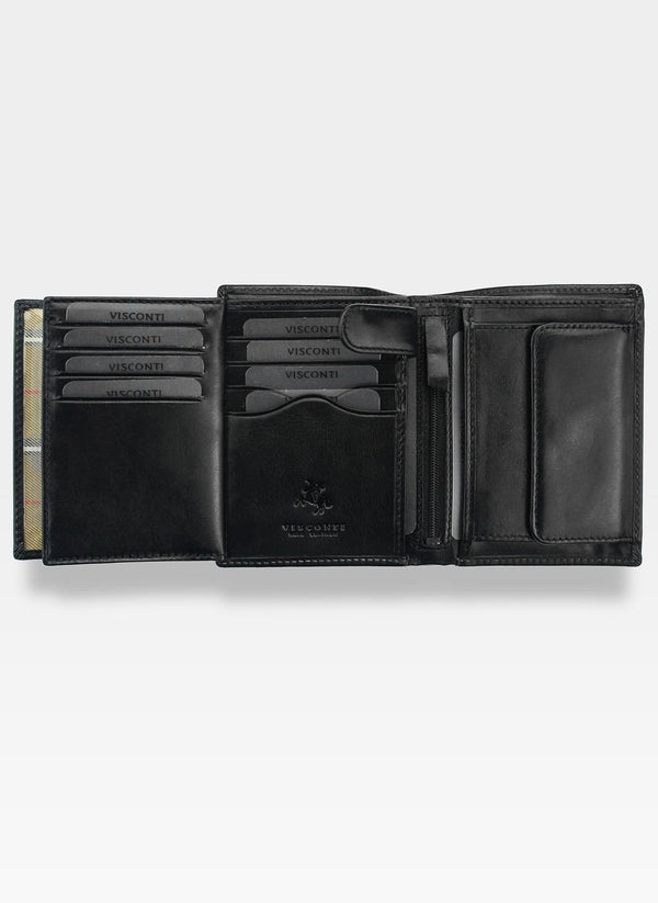Vīriešu maks Visconti MZ3, melns S61