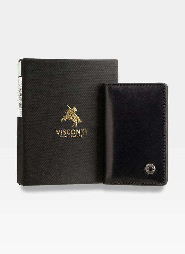 Vīriešu maks Visconti P3, melns S46