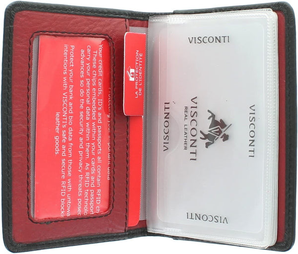 Vīriešu karšu maciņš Visconti VSL-24 Blk/Red S5