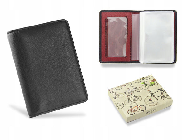 Vīriešu karšu maciņš Visconti VSL-24 Blk/Red S5