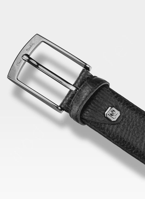 Vīriešu ādas josta Pierre Cardin ROBO melna D51
