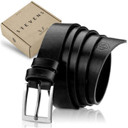 Vīriešu ādas josta Stevens, melna