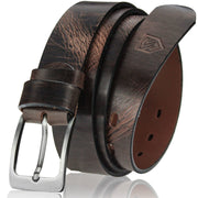 Vīriešu ādas josta STEVENS tumši brūna D41