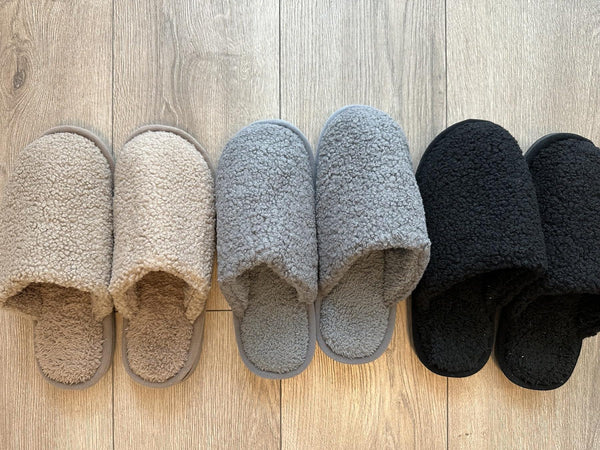 Vīriešu siltas čības ar mīkstu oderi, melnas