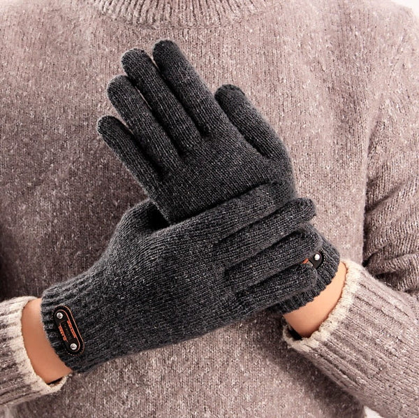 Vīriešu ziemas cimdi R6, pelēki