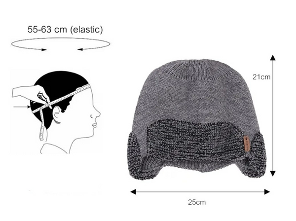 Ziemas cepure S114, pelēka